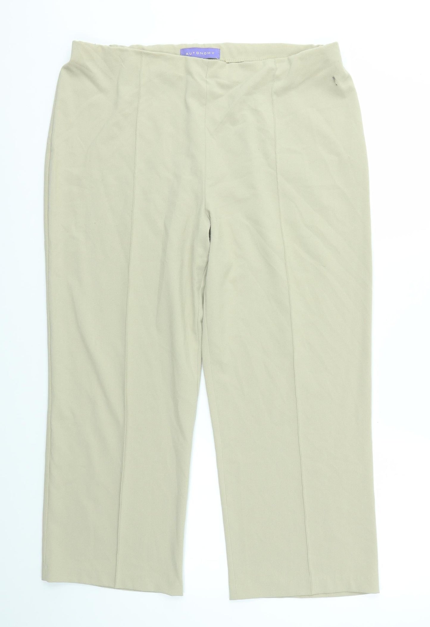 Autonomy Womens Beige   Dress Pants Trousers Size 16 L24 in