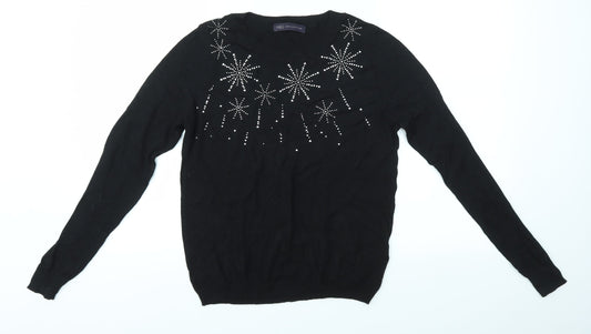 Womens UK Size S M&S Black Pullover Jumper