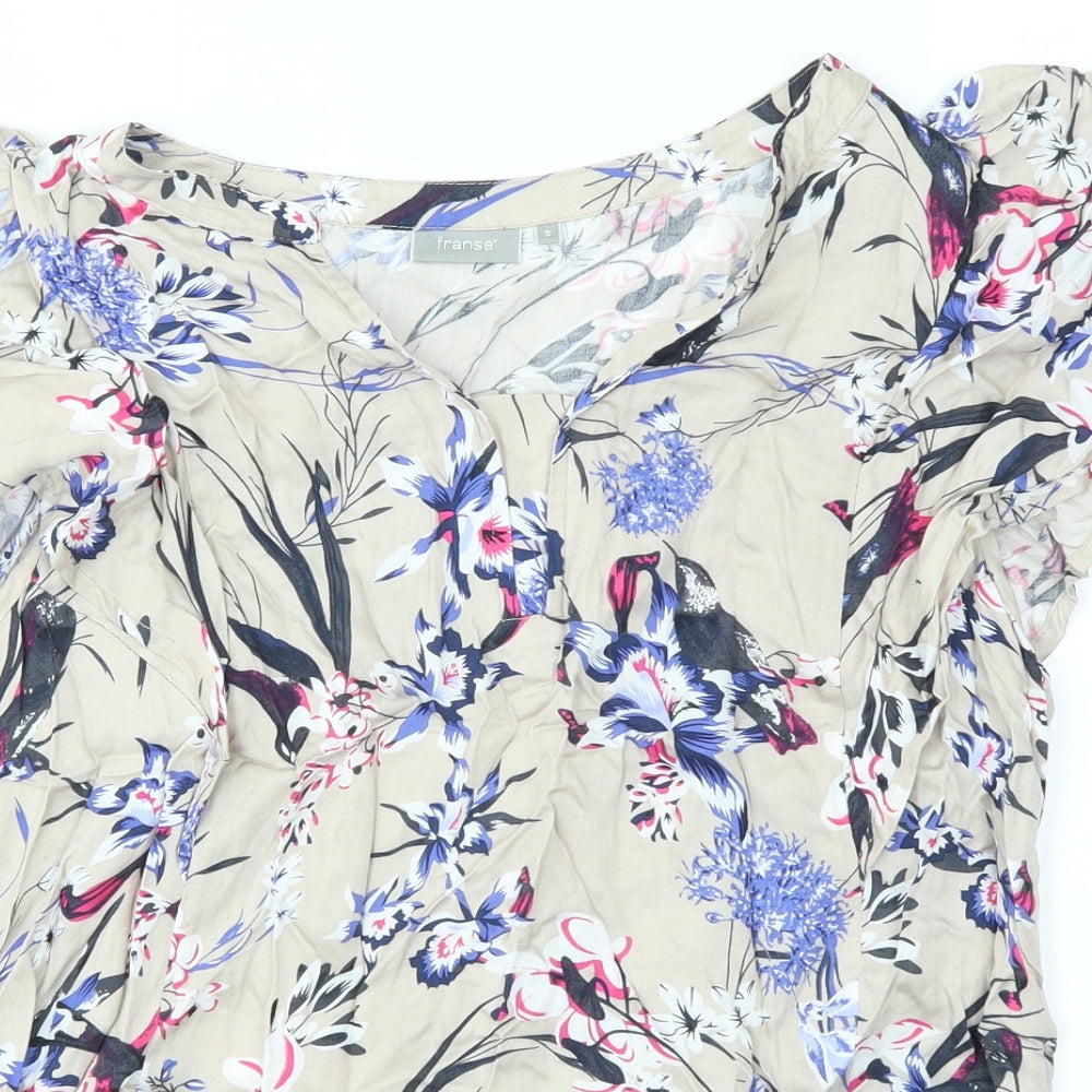 FRANSA Womens Multicoloured   Basic Blouse Size S