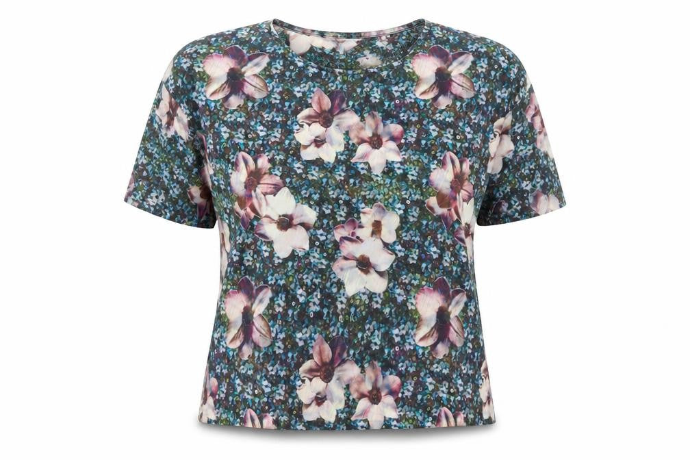 Womens UK Size 6 Topshop Multicoloured Basic T-Shirt