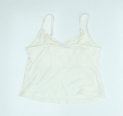 M&S Womens White   Cami Nightshirt Size 14  - cropped
