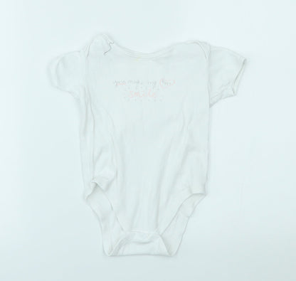 George Baby White   Babygrow One-Piece Size 18-24 Months  - you make my heart smile