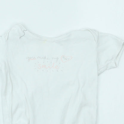 George Baby White   Babygrow One-Piece Size 18-24 Months  - you make my heart smile