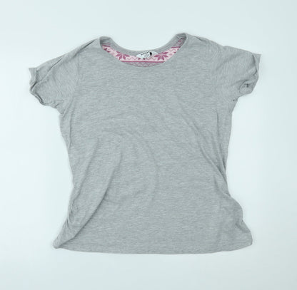 Womens UK Size S Dorothy Perkins Grey Basic T-Shirt