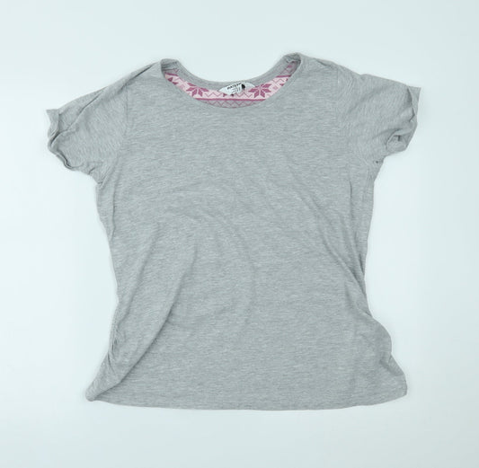 Womens UK Size S Dorothy Perkins Grey Basic T-Shirt
