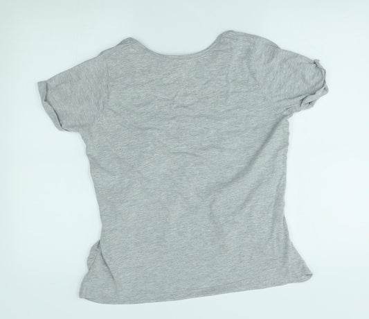 Womens UK Size S Dorothy Perkins Grey Basic T-Shirt