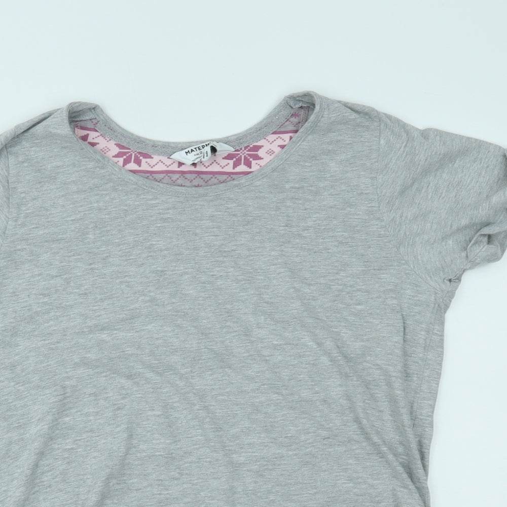 Womens UK Size S Dorothy Perkins Grey Basic T-Shirt