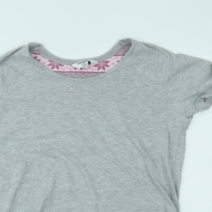 Womens UK Size S Dorothy Perkins Grey Basic T-Shirt
