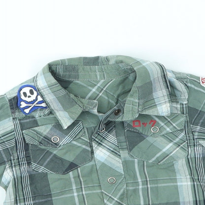 M&S Baby Green Plaid   Button-Up Size 9-12 Months