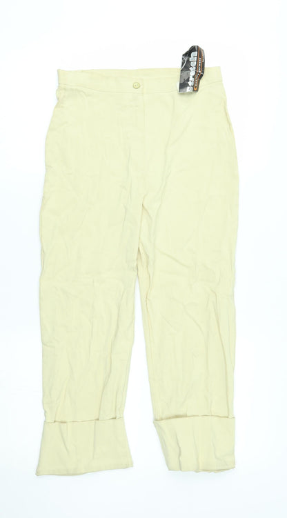 stretch Womens Beige   Capri Trousers Size 12 L21 in