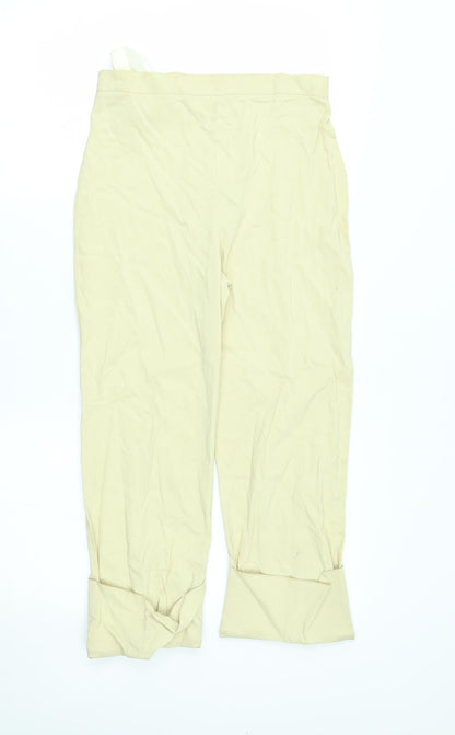 stretch Womens Beige   Capri Trousers Size 12 L21 in