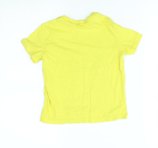 benetton Boys Yellow   Basic T-Shirt Size 3-4 Years  - Baseball