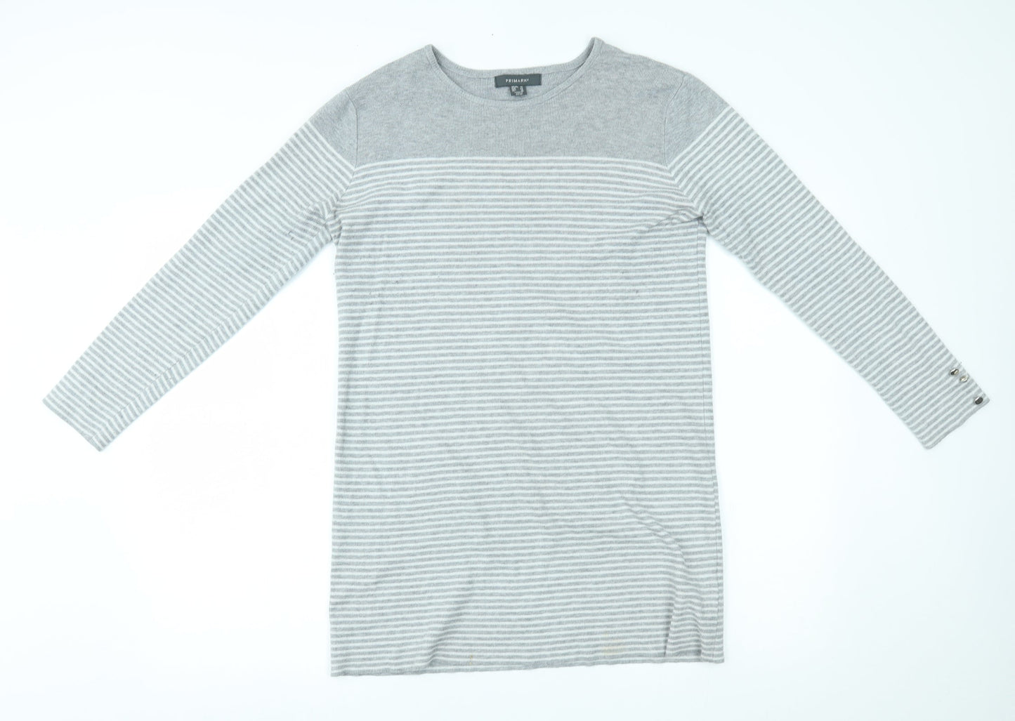 Primark Womens Grey Striped  Jumper Dress  Size 14