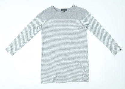 Primark Womens Grey Striped  Jumper Dress  Size 14