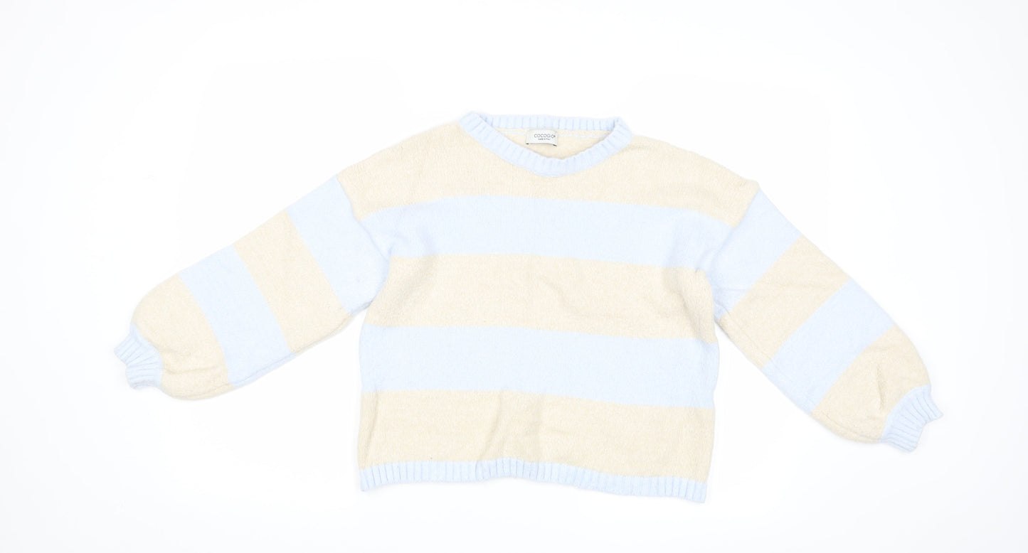 Womens UK Size M CocoGio Blue Pullover Jumper