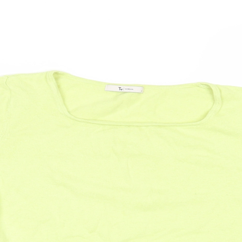 TU Womens Green   Henley Jumper Size 8