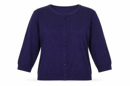 Womens UK Size L Cable & Gauge Blue Cardigan Jumper