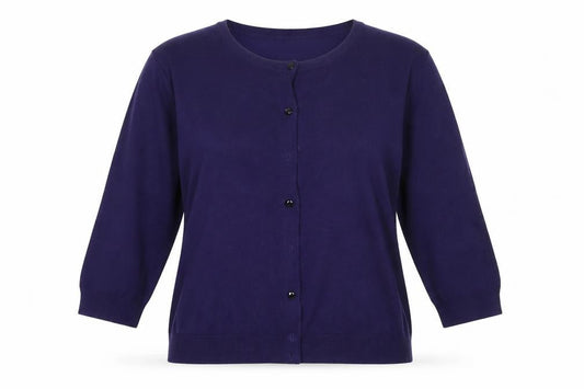 Womens UK Size L Cable & Gauge Blue Cardigan Jumper