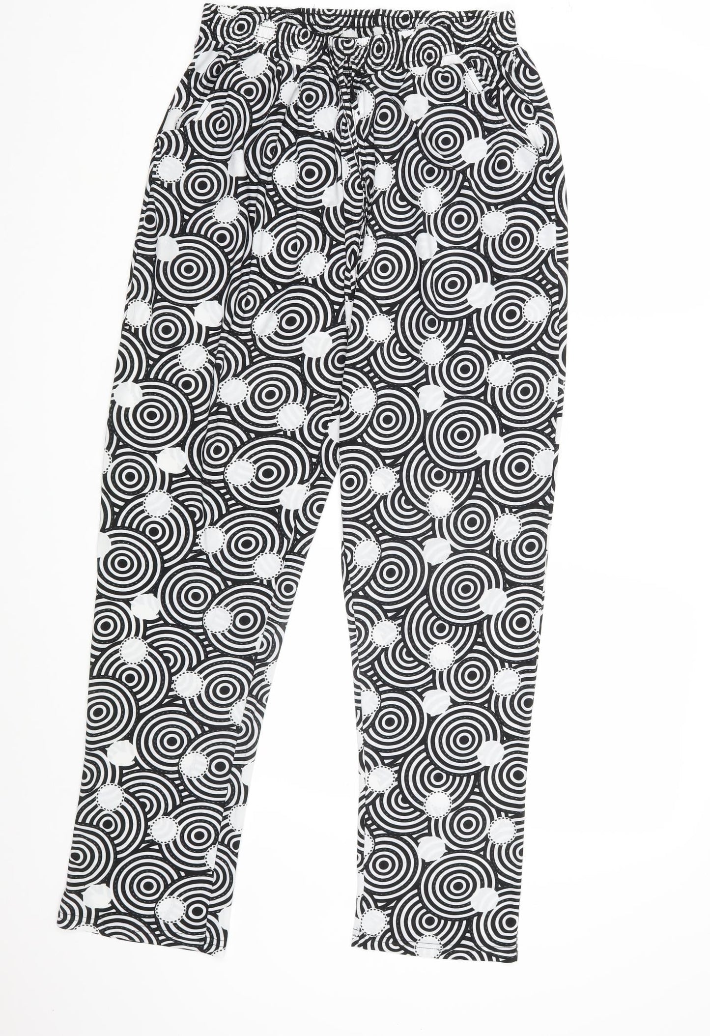 Womens UK Size S Preworn Regular Fit  Black Trousers