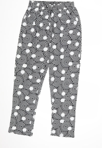 Womens UK Size S Preworn Regular Fit  Black Trousers
