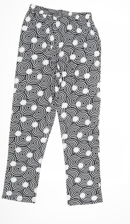 Womens UK Size S Preworn Regular Fit  Black Trousers