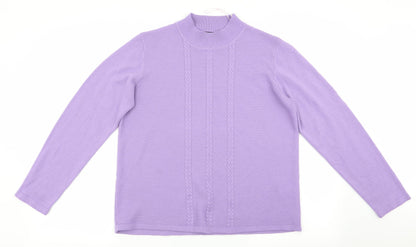 Womens UK Size M Isle Purple Pullover Jumper