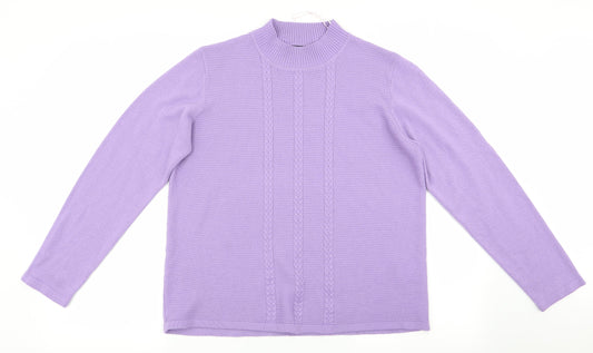 Womens UK Size M Isle Purple Pullover Jumper