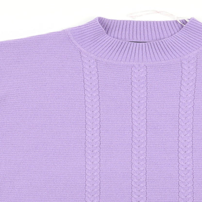 Womens UK Size M Isle Purple Pullover Jumper
