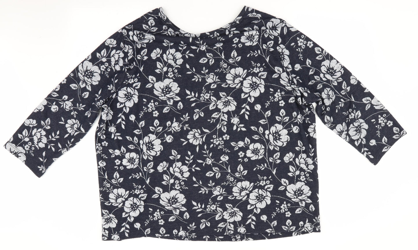 Womens UK Size  Preworn Blue Pullover Jumper