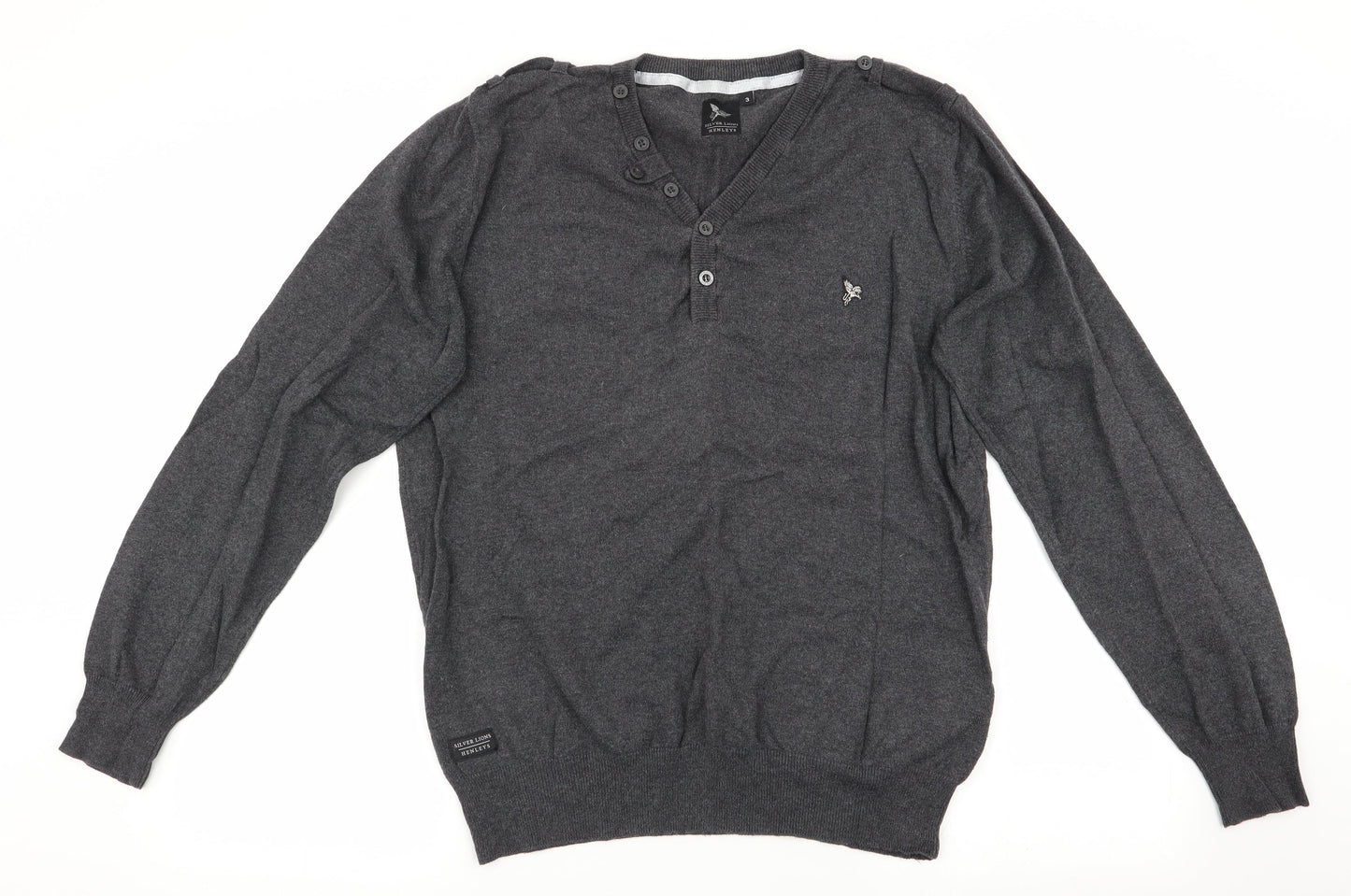 Henleys Mens Grey   Pullover Jumper