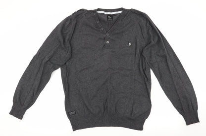 Henleys Mens Grey   Pullover Jumper