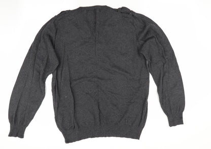 Henleys Mens Grey   Pullover Jumper