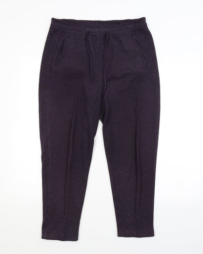 Womens UK Size M Anne Brooks Regular Fit Sweatpants Purple Trousers