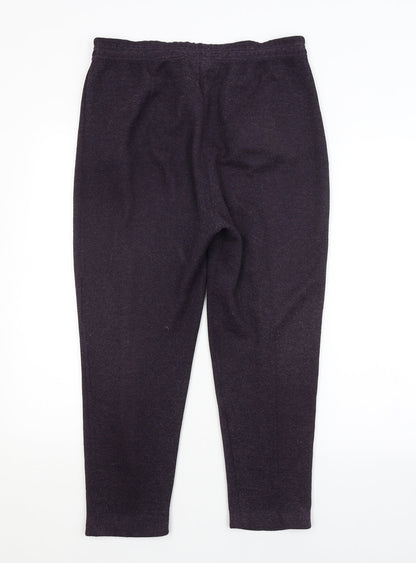 Womens UK Size M Anne Brooks Regular Fit Sweatpants Purple Trousers