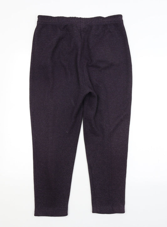 Anne Brooks Womens Purple   Sweatpants Trousers Size M L24 in