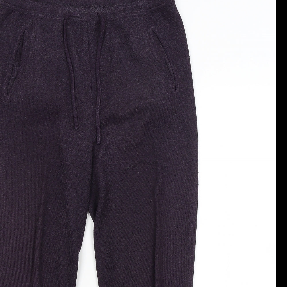 Womens UK Size M Anne Brooks Regular Fit Sweatpants Purple Trousers