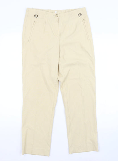 Womens UK Size M Preworn Regular Fit  Yellow Trousers