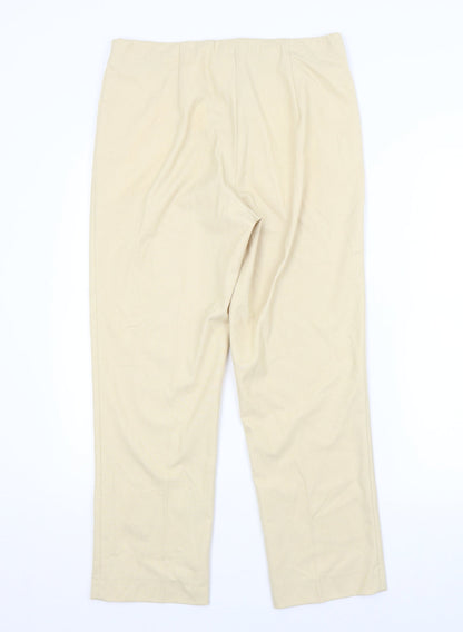 Womens UK Size M Preworn Regular Fit  Yellow Trousers