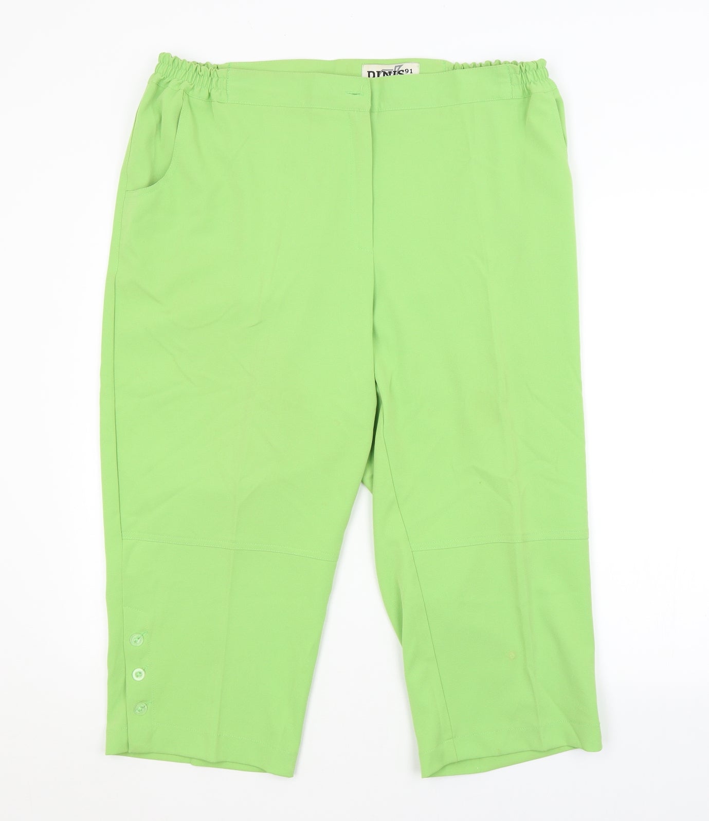 Womens UK Size  Preworn Regular Fit  Green Trousers