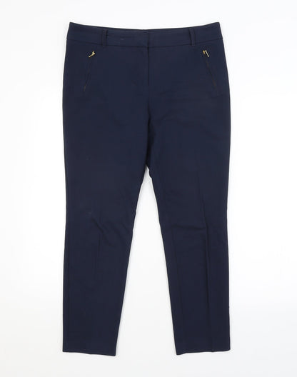 Womens UK Size 12 Papaya Regular Fit  Blue Trousers