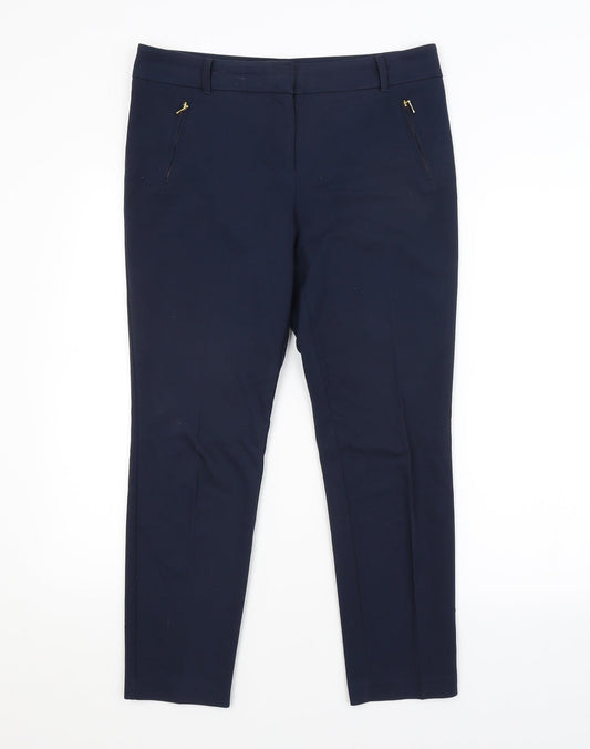 Womens UK Size 12 Papaya Regular Fit  Blue Trousers