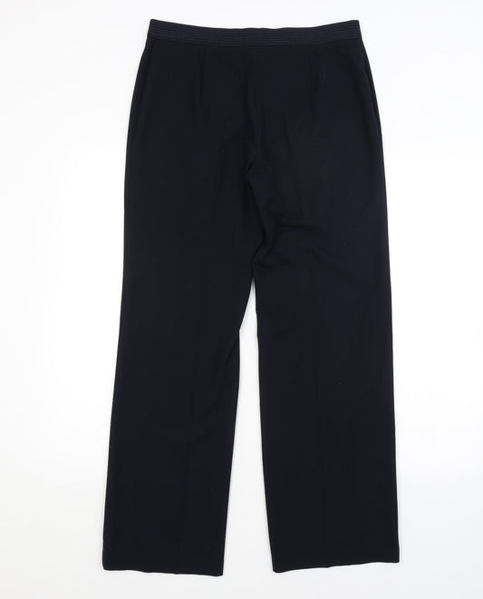 Womens UK Size 10 M&S Regular Fit  Blue Trousers