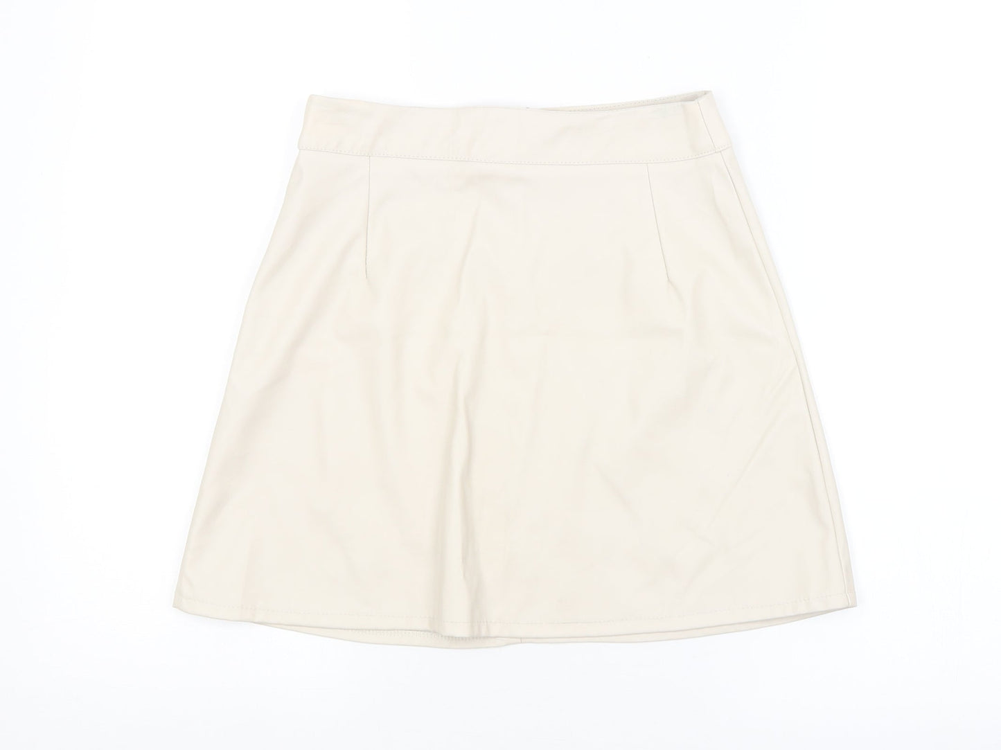 PRETTYLITTLETHING Womens Beige   A-Line Skirt Size 8