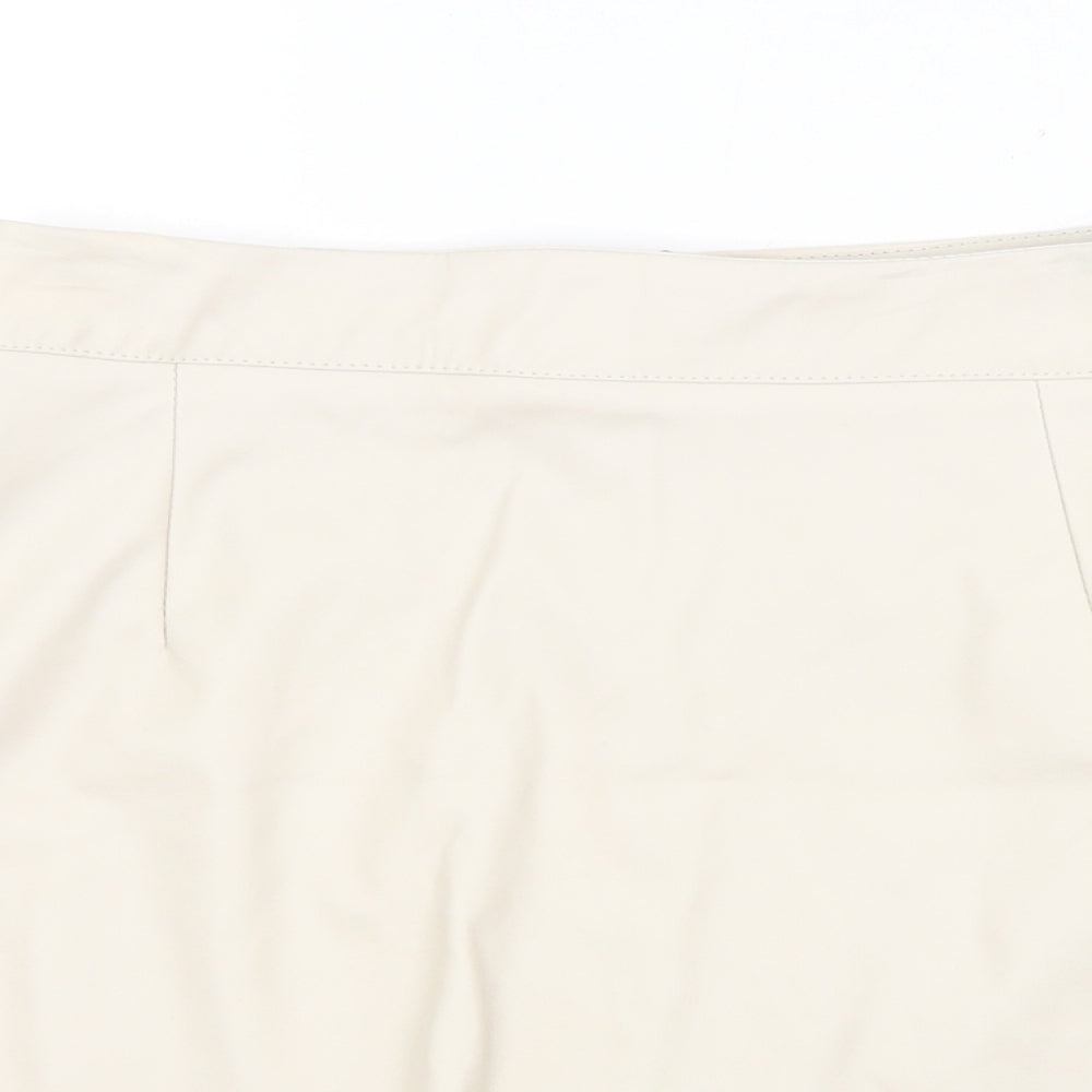 PRETTYLITTLETHING Womens Beige   A-Line Skirt Size 8