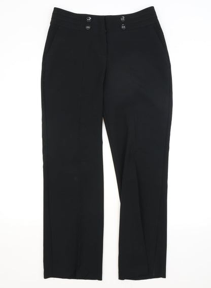 Womens UK Size 10 BHS Regular Fit  Black Trousers