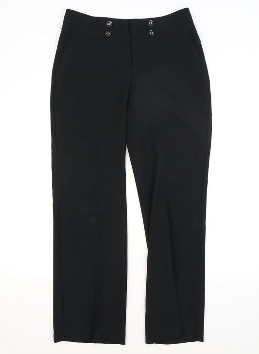 Womens UK Size 10 BHS Regular Fit  Black Trousers