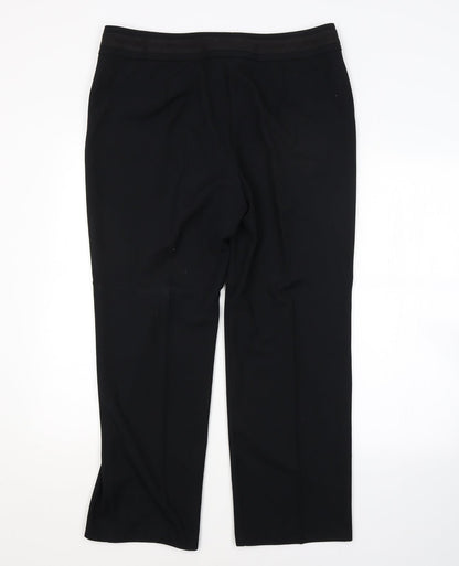 Womens UK Size  Preworn Regular Fit  Black Trousers
