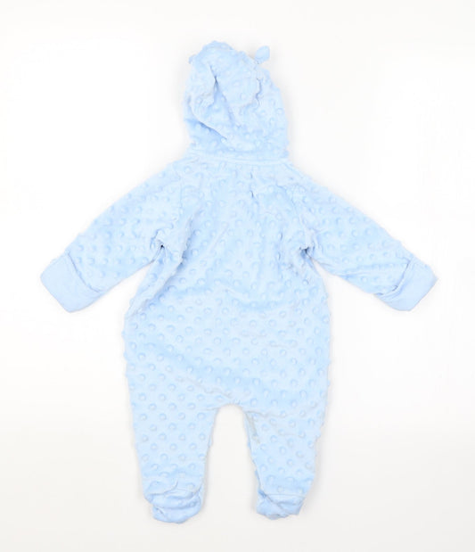 George Baby Blue Spotted  Coverall One-Piece Size 0-3 Months