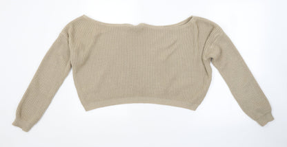 Womens UK Size L PRETTYLITTLETHING Brown Pullover Jumper