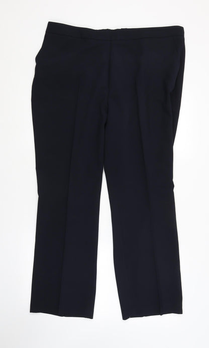 Womens UK Size 18 Preworn Regular Fit  Blue Trousers